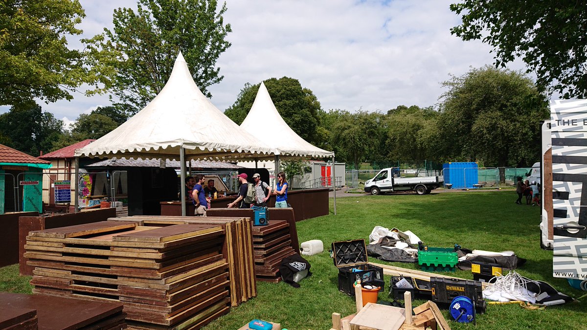RedfestBristol's tweet photo. The build is under way! https://t.co/xJ8Ip9s7Ww