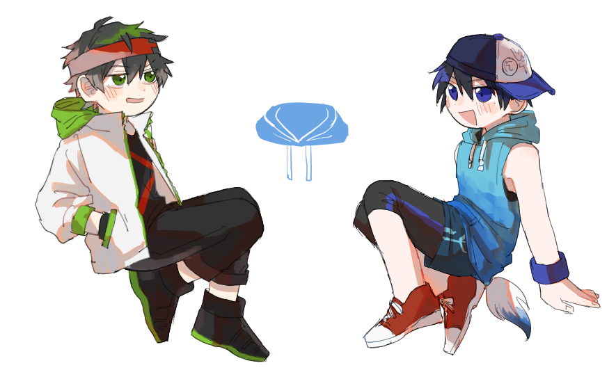 しろっぽ また二人ずつお揃いっぽいとこあったので、前に描いたGBの絵