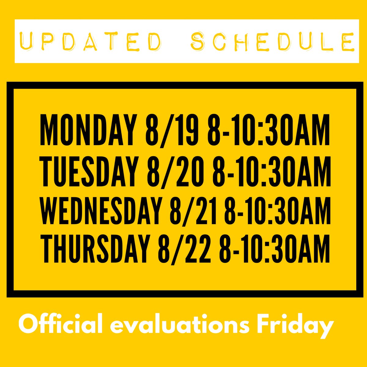 Updated Schedule!!! Are you registered? Do you have an updated physical? 

See you on the 19th!  <a href="/DulaneyLions/">Dulaney Athletics</a>