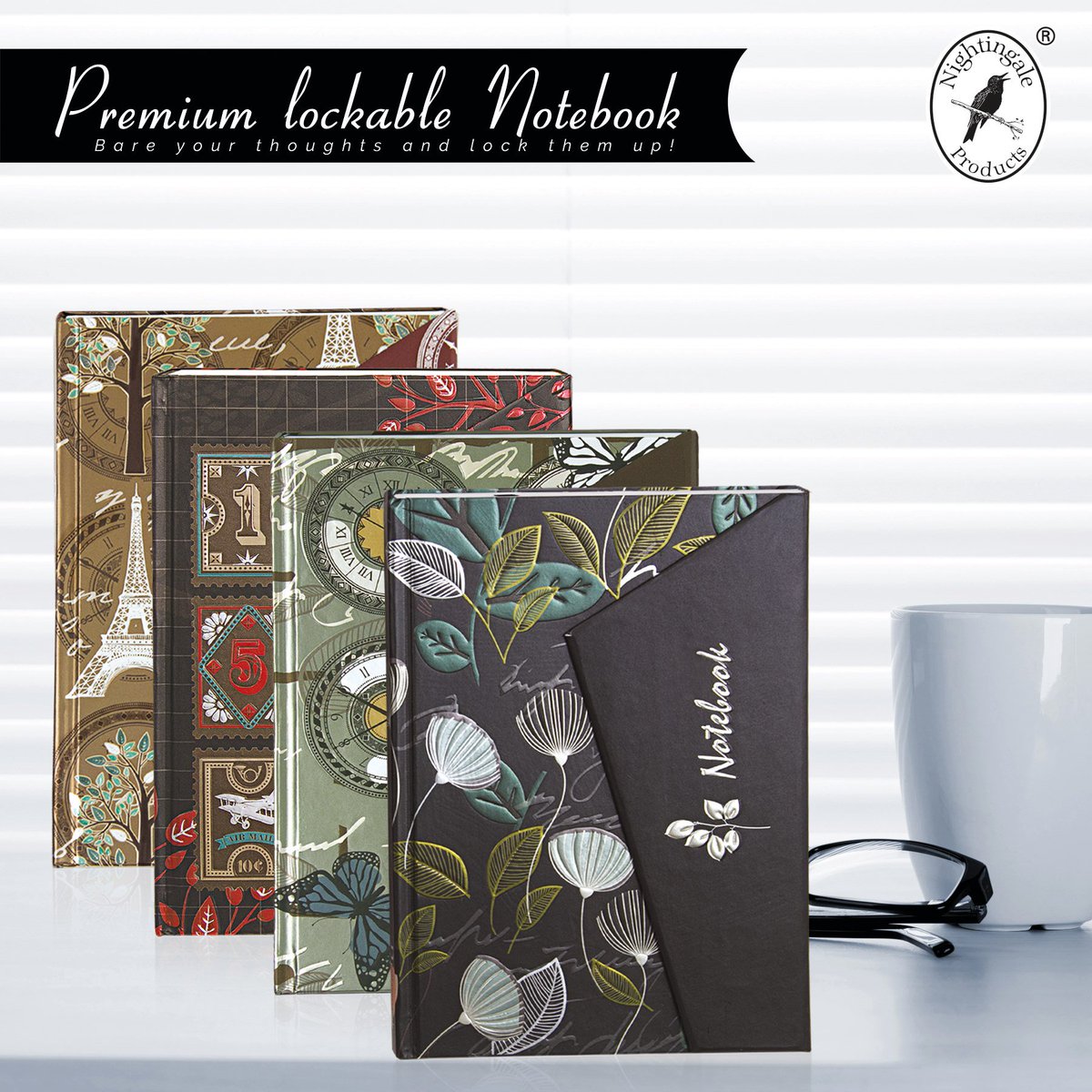 Nightingaleshop's tweet image. Here are latest designs of our classy Premium Lockable Notebook which sport specially embossed covers. 
Buy now at nightingaleshop.com/lockable-noteb…
#lockablenotebooks #premiumnotebooks #nightingaleproducts #nightingale #classy