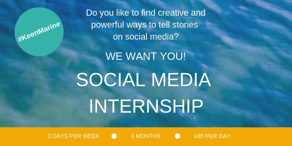 #JobAlert - Calling all #KeenMarines and #FishComms enthusiasts! We're hiring a Social Media Intern to help us to communicate our #sustainability stories 🐟 Up for the job? Find out more about the role and get in touch ➡️ buff.ly/2YCTqFW 

*Deadline: 16th August!*
