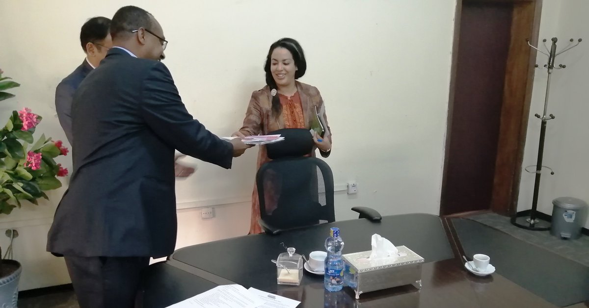 HelpAgeEthiopia's tweet photo. HelpAge team had a brief discussion with her excellence Dr. Eregoge Tesfaye, minister of Ministry of Labour and  Social affairs and other officials in the ministry.  The discussion involves on the upcoming Africa Ageing conference in 2020  &amp; future possible collaborations https://t.co/r24cqQ3KR6