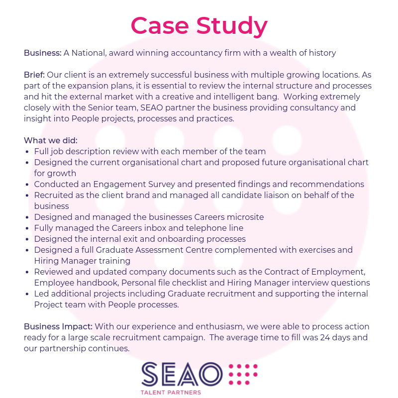 SEAOTalent's tweet image. ...CASE STUDY...
We partner our clients to review existing recruitment processes and people strategies and implement new and forward thinking ways of working.
#changingrecruitment #recruitment #peopleprocesses #recruitmentstrategy #successionplanning #growth #talentacquisition