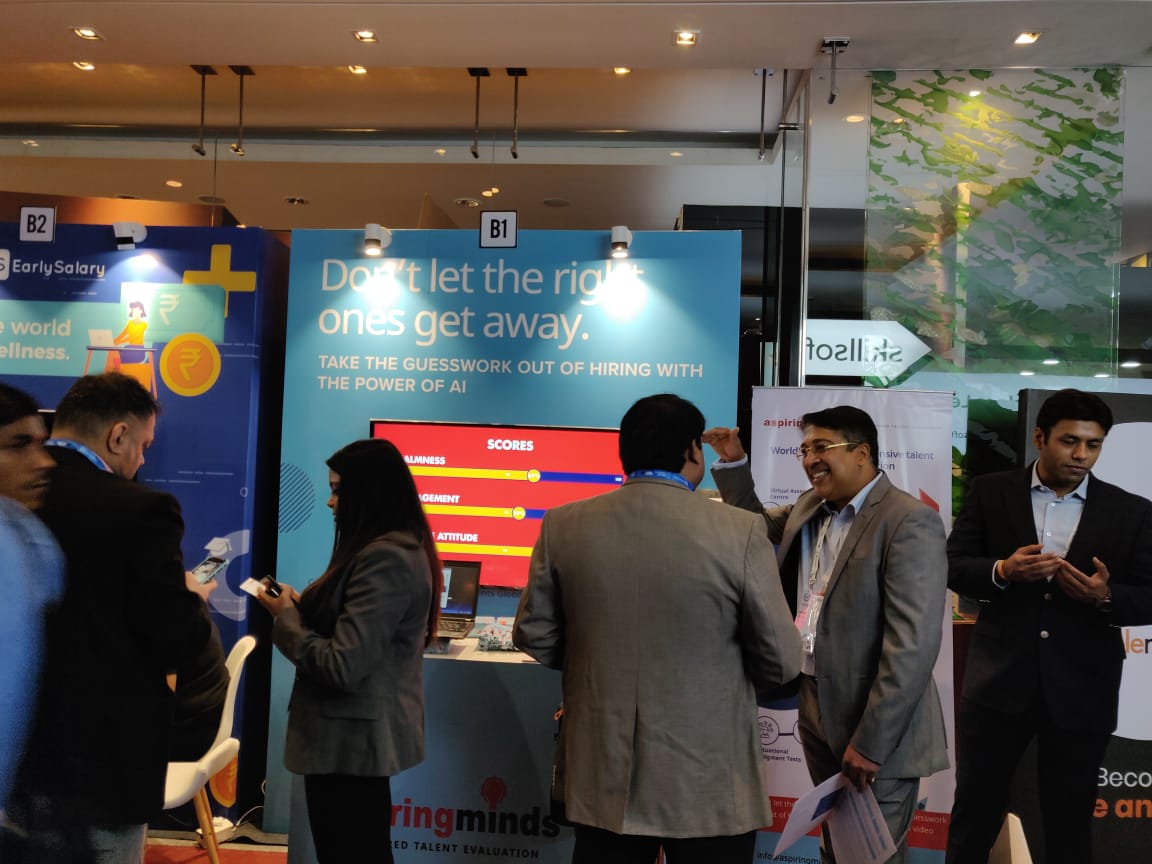 Getting busier and better..Do drop by @ booth #B1 at TechHRIn today to have some interesting conversations on how AI powered talent assessments can transform your recruitment strategy. #AspiringMinds #TalentAssessments #TalentEvaluation #TechHR #AIinRecruitment #AIinHR