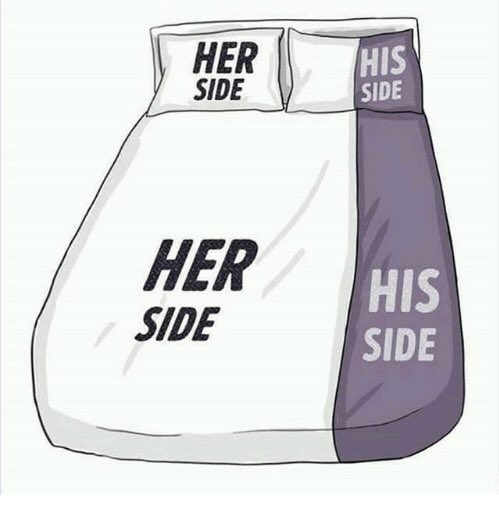Sharing a bed with your partner.. #NationalGirlfriendsDay
