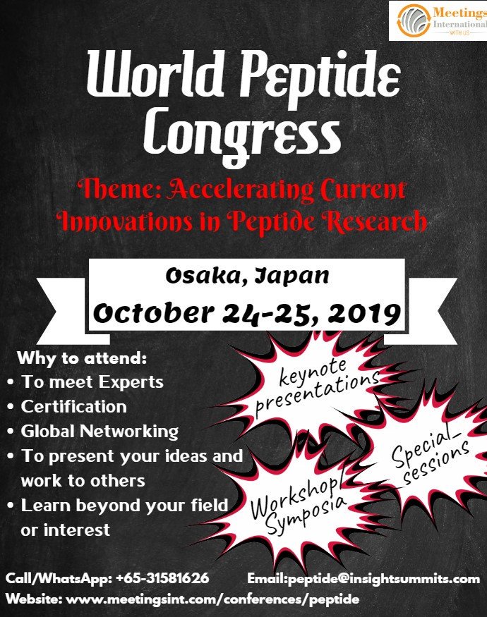PeptideMeet's tweet photo. #Peptide 2019
This is a great opportunity to #meet experts working in this field to share ideas and expertise. A number of sessions will be covered.
Find out more details at: https://t.co/7lDmBeTB16
Contact @ peptide@insightsummits.com
Call/WhatsApp: +6531581626 https://t.co/eRRslCacRU