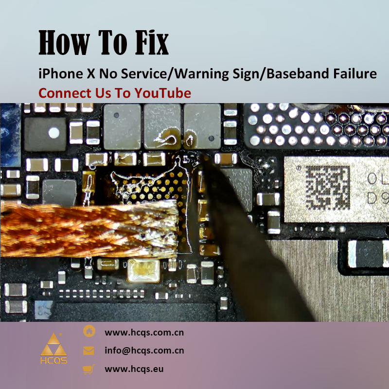 HCQS_Shenzhen's tweet photo. How to Fix iPhone X No Service/Warning Sign/Baseband Failure?
watch more on our YouTube channel :
https://t.co/27yZ0n52RL
#iphonex #iphonenoservice #noservice #iphonewifi #signal #iphonerepair #fixiphone #professional #repairguide #repairvideo #hcqs #tutorial #repairvide https://t.co/rOubx7XS8o