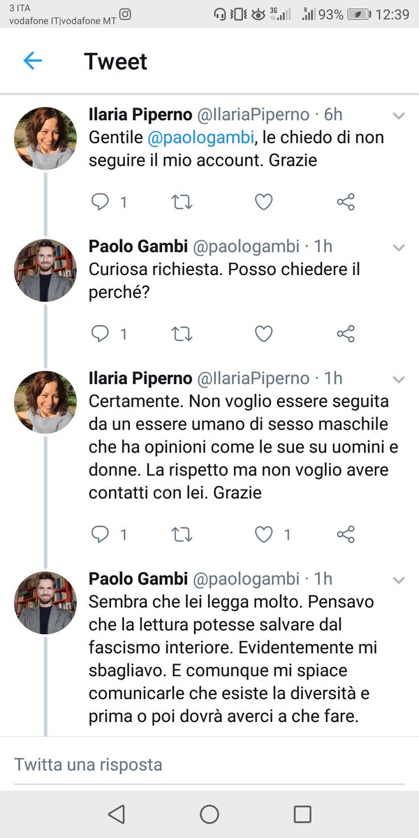 Curiosa richiesta. I social fanno male al pluralismo e alla capacità di dialogare #twitterfamale #dialogoavanza #pluralismo #confronto #intolleranza #fascismo