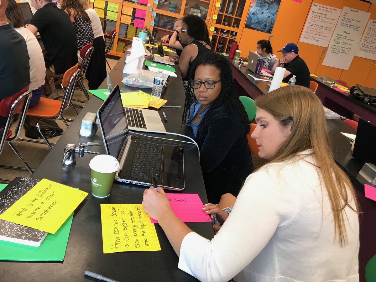utdcTRamirez's tweet photo. Fabulous group of MA Science Educators working to build a storyline for figuring out how containers keep substances from warming up or cooling down! ⁦@OpenSciEd⁩ ⁦@mnovakccl⁩ ⁦@abeslo⁩ ⁦@BSCSorg⁩ ⁦@utdanacenter⁩ ⁦@clandelstem⁩ https://t.co/BZH6vuyx3A