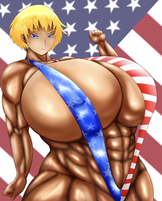 #おっぱいの日
おっぱい!褐色肌!星条旗ビキニ!
USA \(^o^)/ USA 
