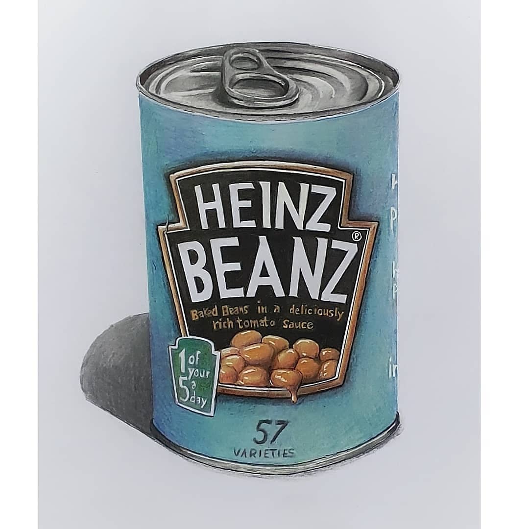 Leesm_ART's tweet photo. Drawing of my favourite breakfast. #drawing #pencildrawing #art #bakedbeans #heinz #heinzbeans #artist https://t.co/v3BEnaFa71