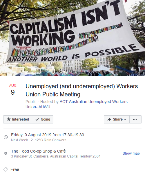 WgarNews's tweet photo. #Unemployed (&amp; #Underemployed) WorkersUnion #PublicMeeting | Hosts #ACT #AUWU #Fri9Aug19: https://t.co/cKKhR82tBo
+ #NewLeftEconomics: https://t.co/B5A4dMUfHb
#AboriginalTalk #WGARenewsletter 2Aug19 ft #ACTAUWU #TheNewLeftEconomics #AboriginalUnemployment: https://t.co/lI7LQi9coX https://t.co/Oj4W8jHwww