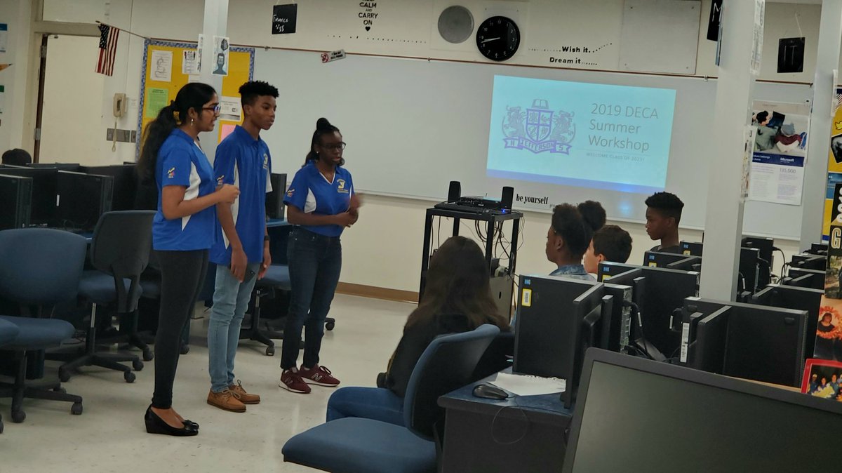 Thank you #DECAATTPROJECT for giving our Deca program the opportunity to train our new Freshmans.