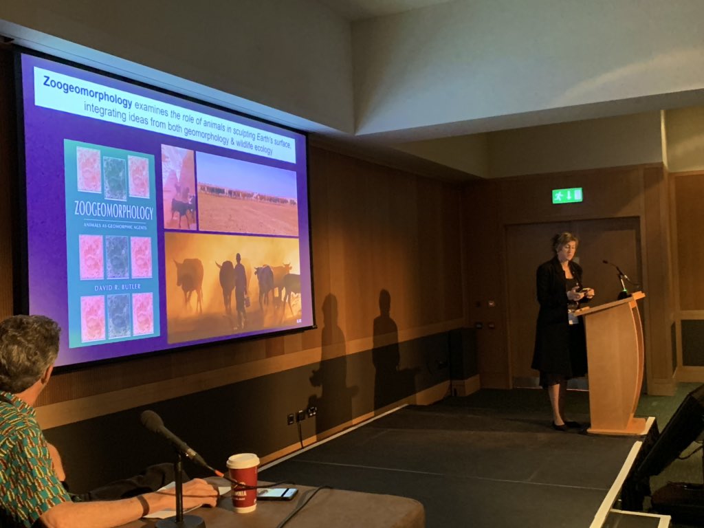 nika_desert's tweet photo. Here I am for .@ESWNtweets #ShowMeYourScience presenting at #INQUADUB2019 some research with co-author Andrea Zerboni .@andzerb
about Zoogeomorphology in North #Africa https://t.co/DWd5DYH42B