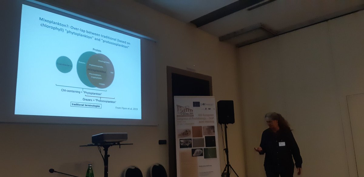 DrAditeeMitra's tweet photo. Prof Diane Stoecker talking about #mixoplankton @mixotrophs at #ECOP19 @protistologists https://t.co/fr4hlhN2Pj