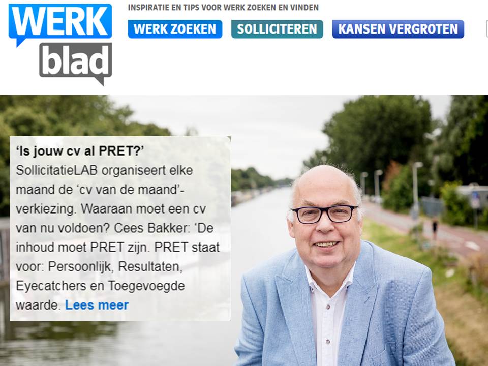 SollicitatieLAB's tweet photo. Cees werd onlangs geïnterviewd door het Werkblad Magazine in het kader van hun expert-estafette. 

"Is uw cv al PRET, het gaat om de inhoud". 

De uitgebreid versie van het interview
https://t.co/Mb9WD5iAnU https://t.co/XURr1nVL0D