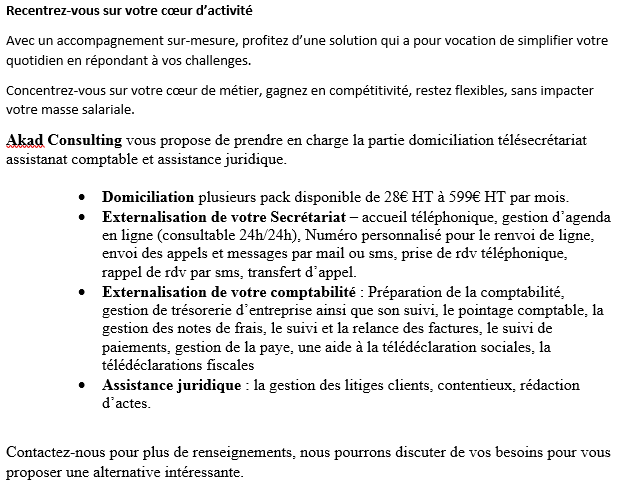 AkadConsulting's tweet photo. #Vierzon #domiciliation #télésecrétariat #télécomptabilité #Assistancejuridique #Akadaconsulting #régioncentrevaldeloire https://t.co/dZaZLVI0c5