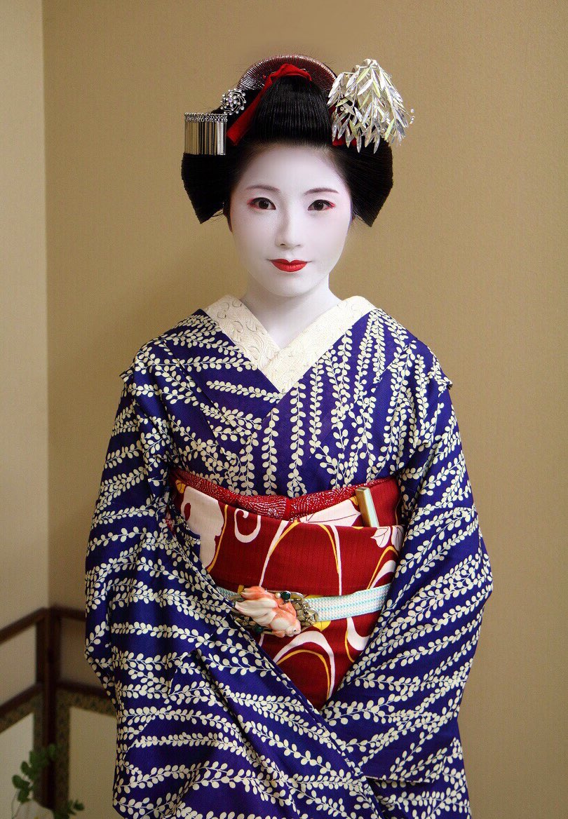 舞妓さん・島原太夫さんの8月の花簪🌻 8月は「ススキ」「露芝」「朝顔