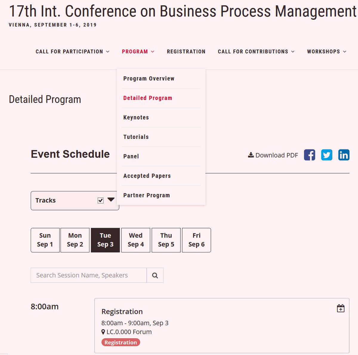 We are happy to announce that the program of #BPM2019 is now final. Have a look and spread the word! All details here: bpm2019.ai.wu.ac.at/detailed-progr…. <a href="/wu_vienna/">WU Vienna</a> <a href="/univienna/">Universität Wien</a>