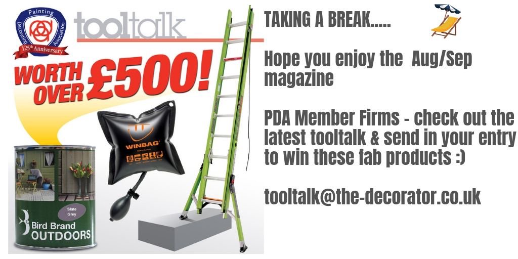TheDecoratorMag's tweet photo. @ThePDA members.... you can enter @ToolTalk1 competition :) https://t.co/aKP6YyI6VY