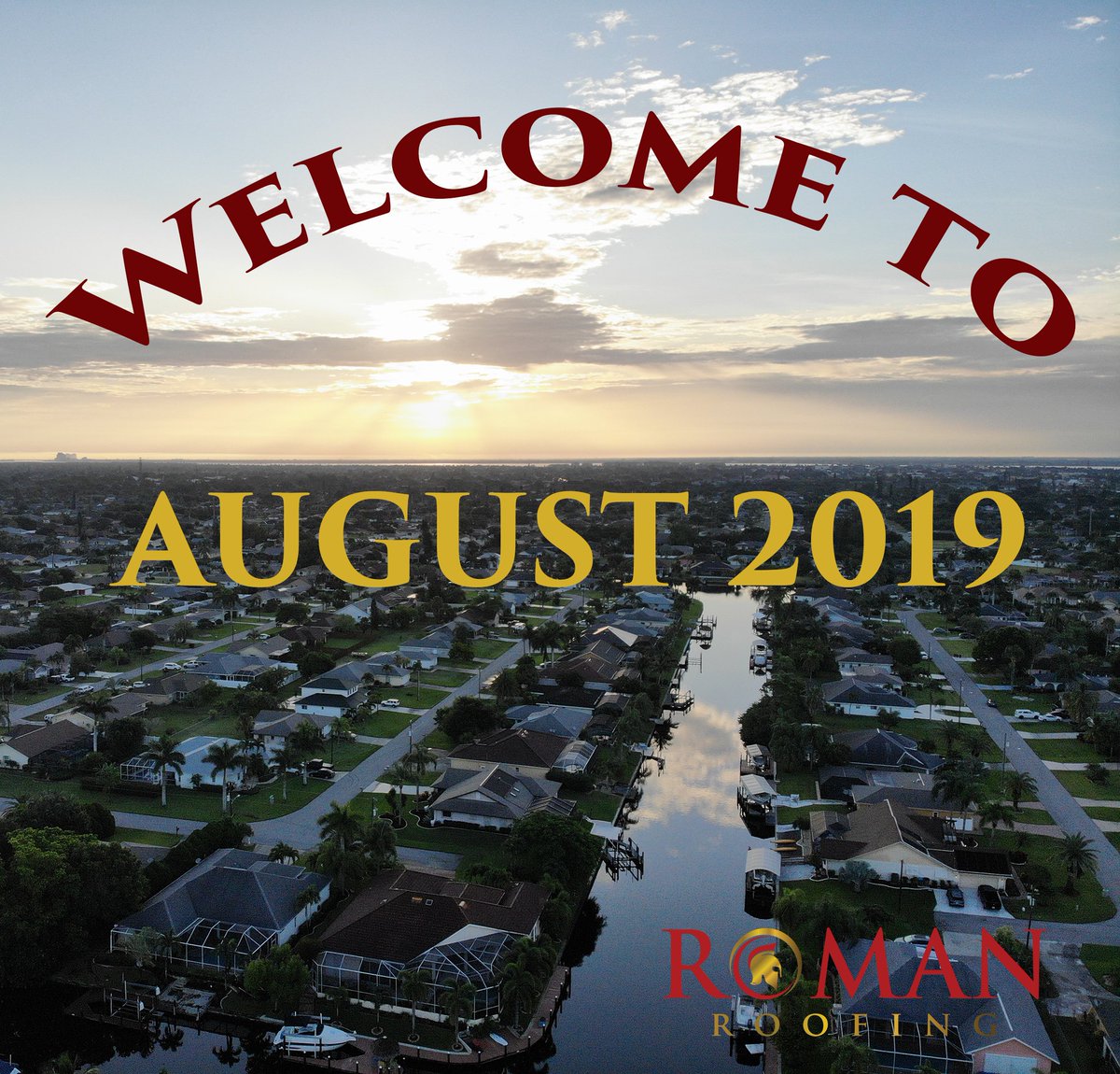 roman_roofing's tweet photo. #August is here and the entire #Roman family 👷🏽👷🏻‍♀️ wishes the best to you and your family 💞 as we welcome a new month with a beautiful sunrise 🌤️over our neighbors in the Cape 🏘️ #CapeCoral #RomanRocks https://t.co/86h9ivgPGG