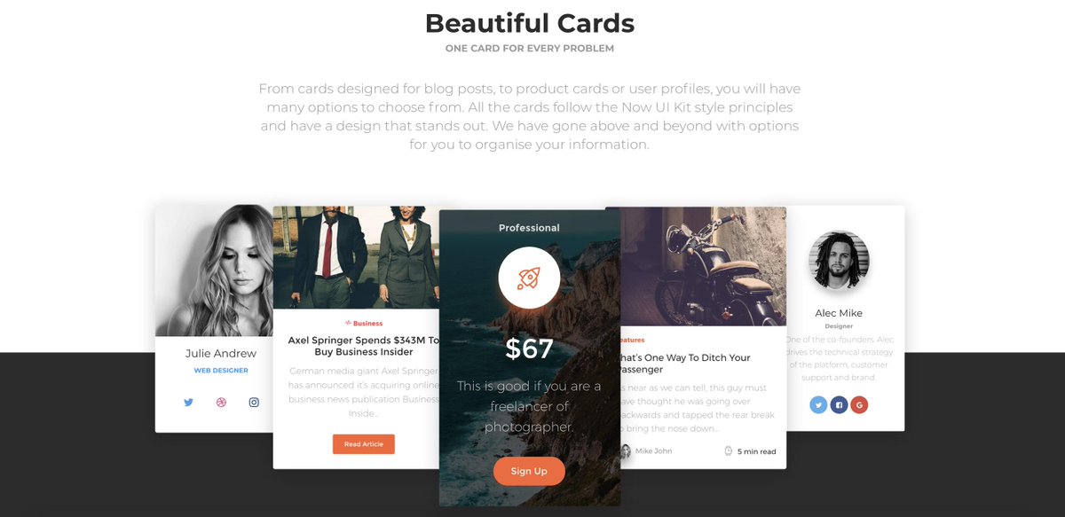 CreativeTim's tweet image. The Premium version of Now UI Kit React is ready to be used and loved ❤️❤️
It is a beautiful cross-platform UI kit, built over React, React Hooks and Reactstrap using Create React App.
See for yourself ➢➢ creative-tim.com/product/now-ui…
#reactjs #React #reactstrap #UI #kit