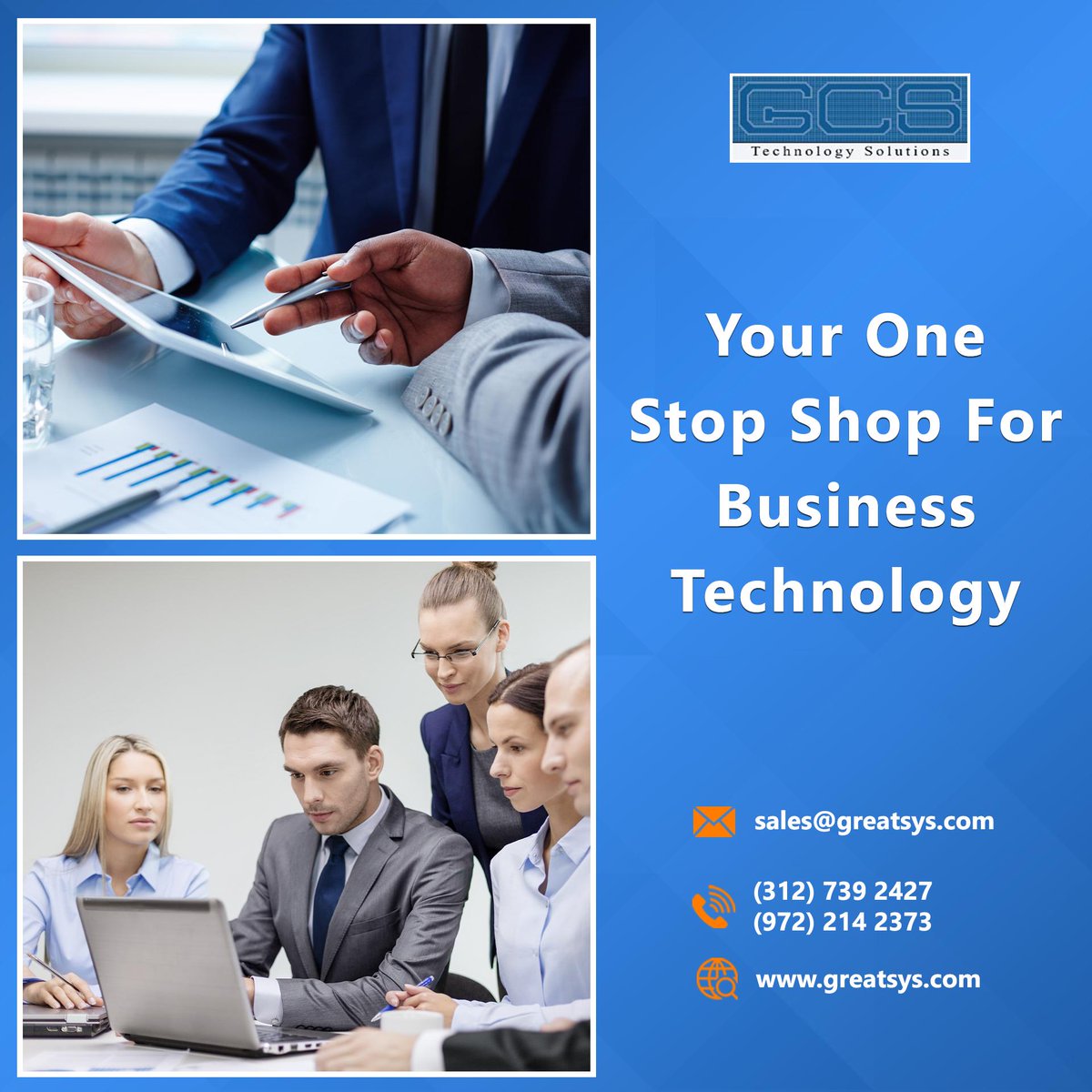 GCS Inc (@gcs247) on Twitter photo Your one-stop-shop for business technologies.
#networkassesment #managedservices #GCS #Greatcomputersolutions #businesstechnology #digitaltechnology
Visit: greatsys.com
Write us: sales@greatsys.com
Call us:
(847) 763 0763
Chicago: (312) 739 2427
Dallas: (312) 739 2427 Your one-stop-shop for business technologies.
#networkassesment #managedservices #GCS #Greatcomputersolutions #businesstechnology #digitaltechnology
Visit: greatsys.com
Write us: sales@greatsys.com
Call us:
(847) 763 0763
Chicago: (312) 739 2427
Dallas: (312) 739 2427