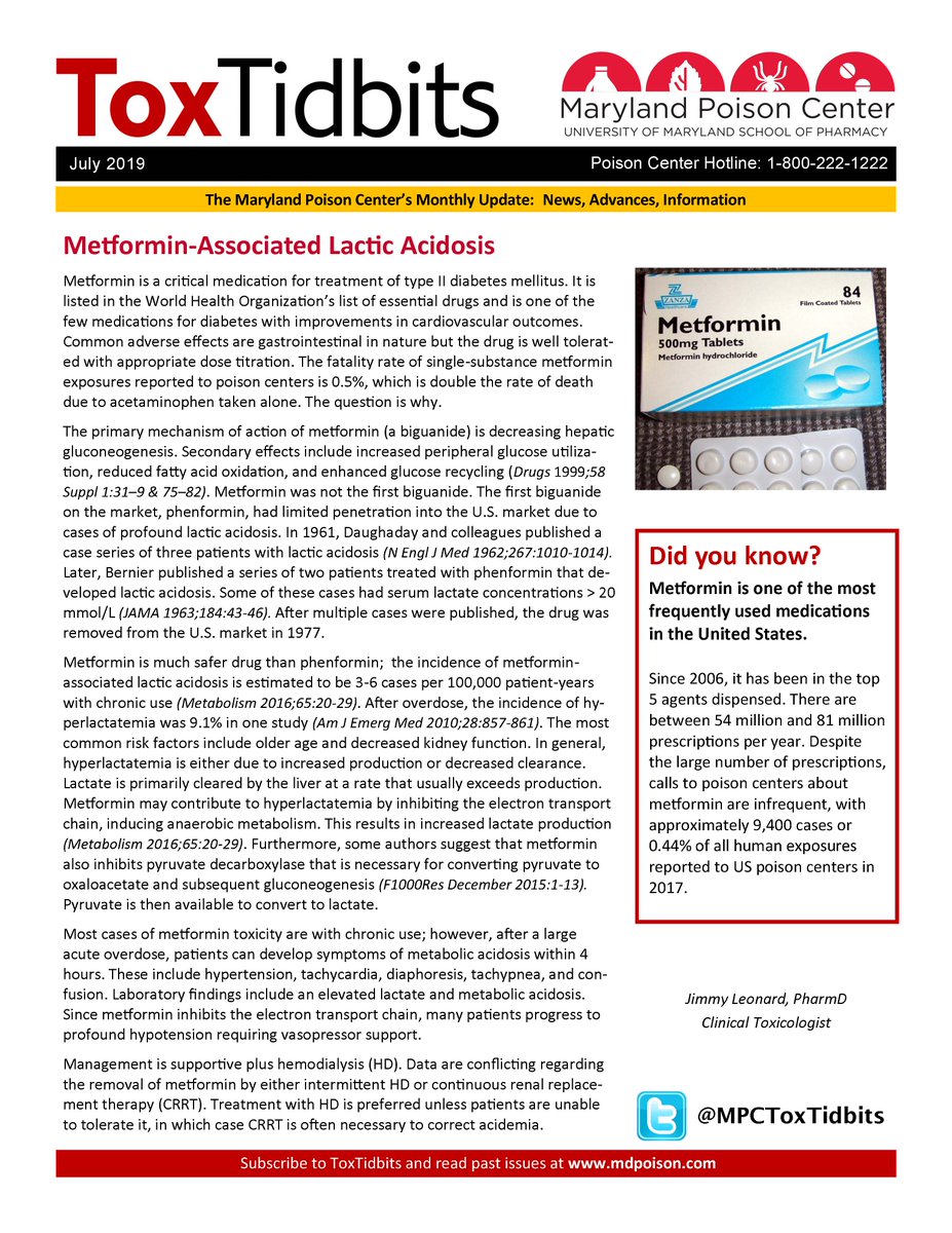 MPCToxtidbits's tweet photo. ICYMI... Metformin-Associated Lactic Acidosis in MPC's ToxTidbits: https://t.co/ZHUrxoyt6q https://t.co/OevDyCTcgj