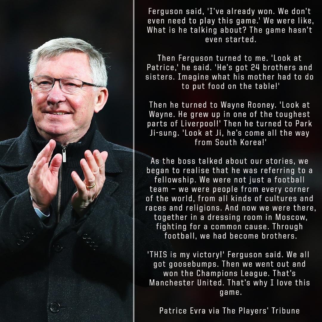 Patrice Evra recalls Sir Alex Ferguson's inspiring dressing room speech before the 2008 Champions League final 🙌