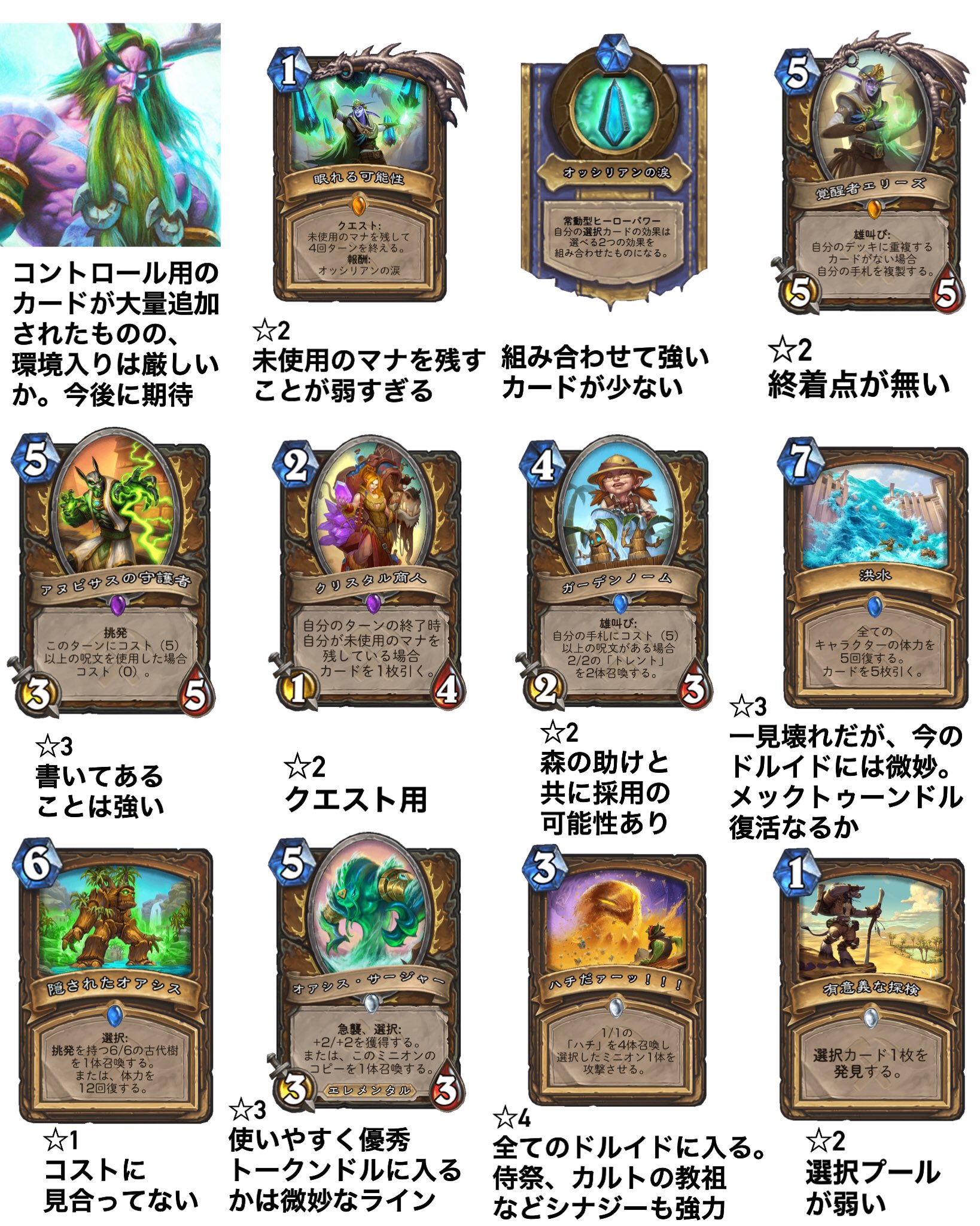 Tt 突撃 探検同盟のカード 全135種類 カードプール全部確認して 本気でレビュー画像作りました 一応先月スタンダード ワイルド共にレジェンド0位以内でフィニッシュしてます せっかく作ったのでよかったらrtしてくれると嬉しいです ハース