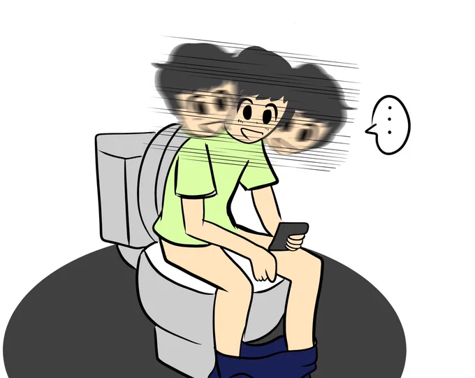人が個室入ってんのに一定時間経つと消灯するタイプのトイレめっちゃ怖いんすよ。だから俺常にこんな感じのことして存在をアピッてる 