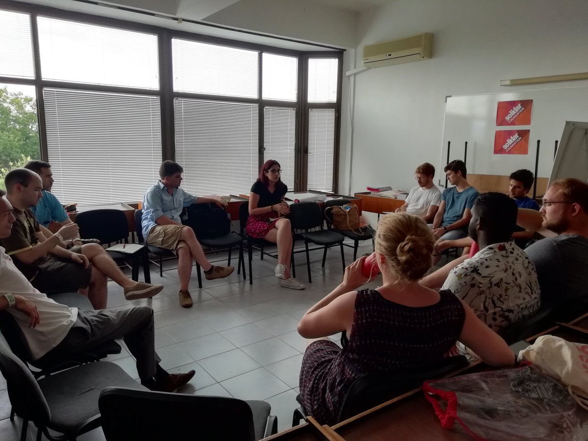 Solidar_EU's tweet photo. @vuletic_bojana is now presenting @IDCSERBIA work on the ground for the integration of migrants feeding in the debate on solidarity cities organised by @YESocialists
#yessummercamp #SocialRights #SOLIDARityInAction https://t.co/MsnpzVVVJ4
