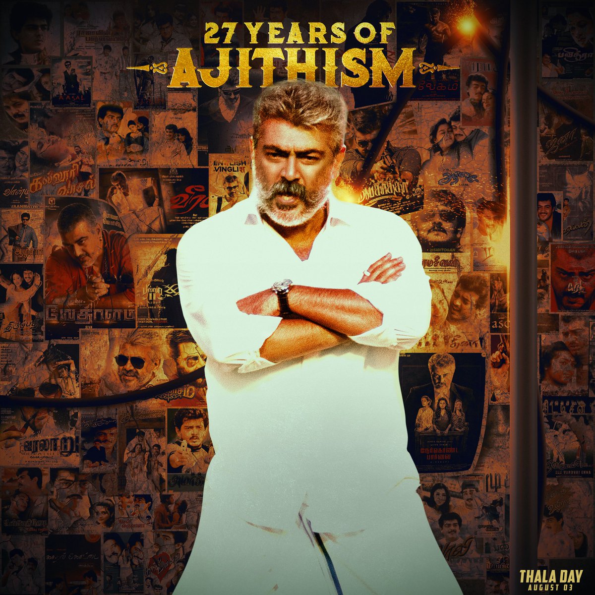 Happy to unveil #Ajith sir’s #27YrsOfAJITHISMFestivalCDP.. 💪The man who has been an inspiration to many including me.. Wishes for many more successful years to come...👍 #RockON💥 @ThalaFCTeam 🤓 #ThalaBloods