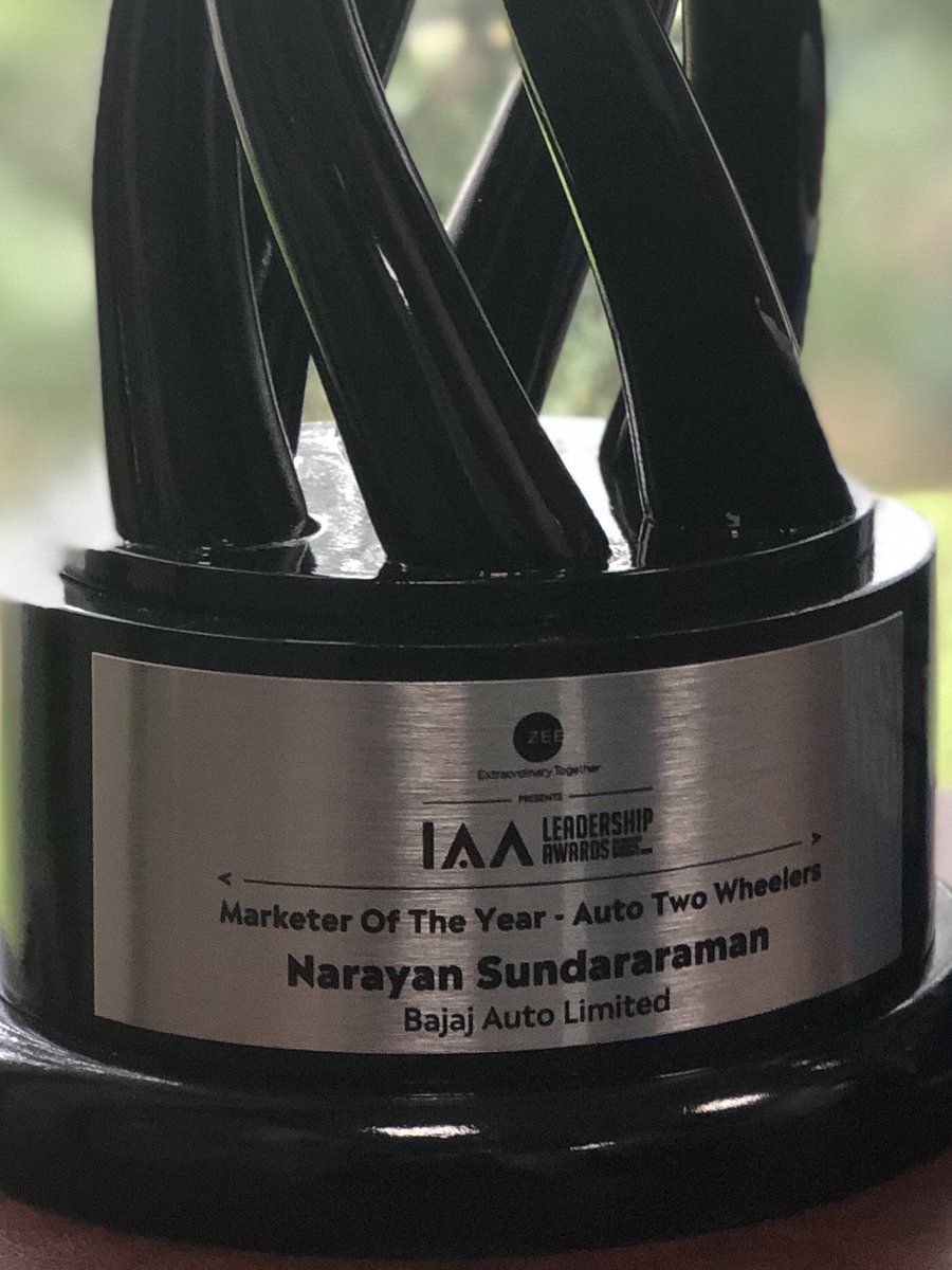 Chuffed Marketer of the year! 😁 Thank you @IAA_India #IAALeadershipAwards @nivedita
