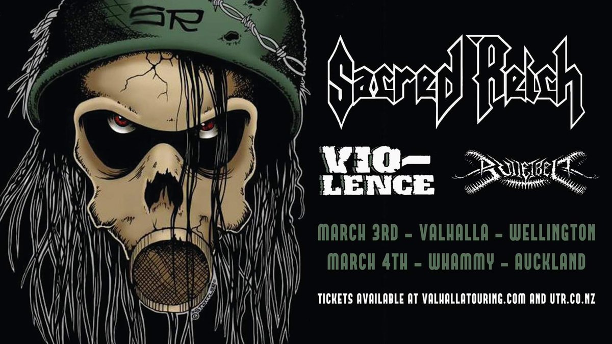 BulletbeltとSacred Reich、VIO-LENCEの3マンって何か凄いなあ
こういう感じのを観られるのならニュージーランド行ってもいいかもな