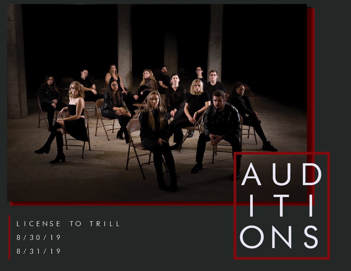 Audition for License to Trill to be a part of the many great things we have planned this year and to join our L2Team family! ALL voice parts are welcome! We are so excited to hear all of your amazing voices! 
•
Click on our “Auditions” tab on our website (link in bio).