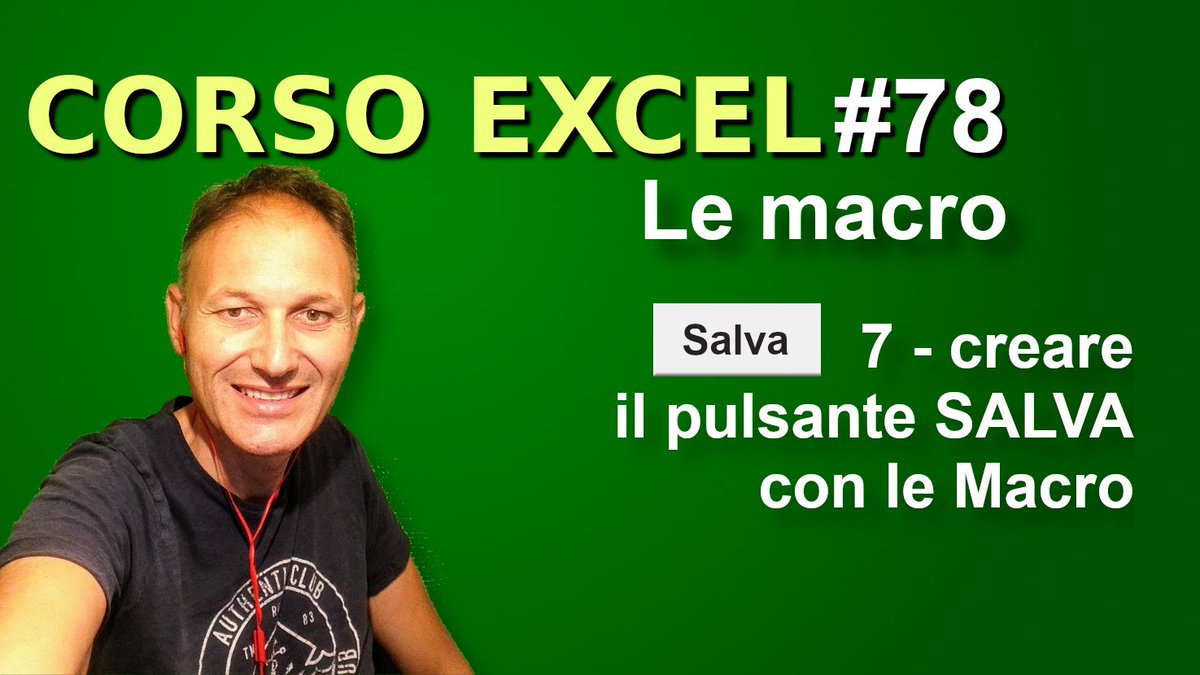 CastellettiDa's tweet image. ▶ youtu.be/0XVECuYVcHE
Vediamo come creare un pulsante SALVA con le macro ed utilizzarlo per archiviare informazioni nei nostri fogli di Excel.
#CorsoExcel #AssMaggiolina con #DanieleCastelletti