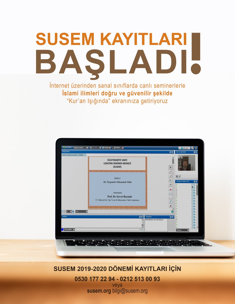 📗 #SUSEM 2019 KAYITLARIMIZ BAŞLADI!
Form doldurun size dönüş yapalım
Kaydolmak için tıklayın: susem.org/kayit/
SUSEM hakkında daha fazla bilgi için: susem.org
Süleymaniye Vakfı Uzaktan Seminer Merkezi
#eğitim
#kuran
#ilahiyat
#seminer
#kurs
#okul
#üniversite