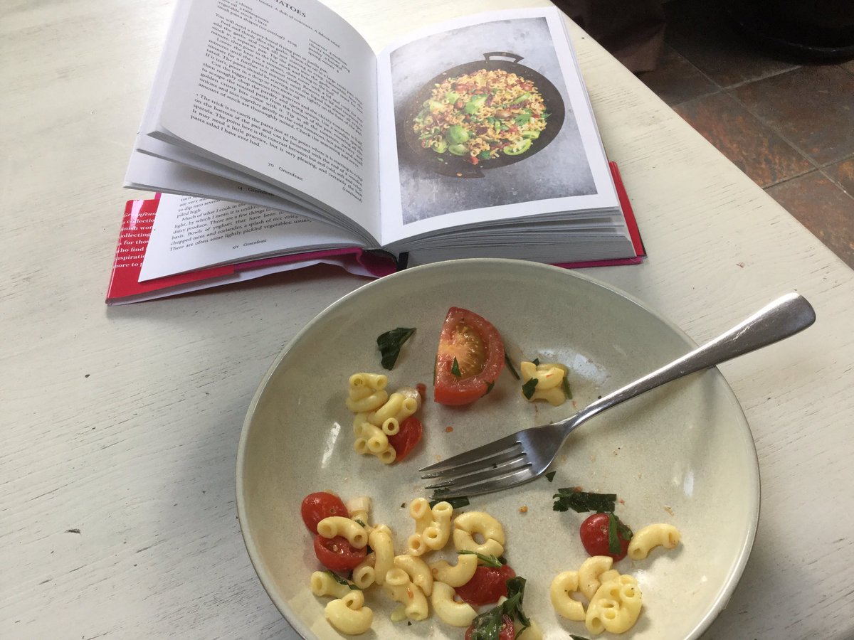 When I declared I was going to cook a vegetarian meal for the in-laws the response was less than enthusiastic. However, once the broad bean &amp; spring greens lasagne with pasta and tomatoes from <a href="/NigelSlater/">nigel slater</a> ‘s Greenfeast was dished up...a triumph! Here’s leftovers for my lunch!