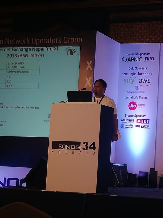 decixindia's tweet photo. Peering Personals: Rupesh Shrestha from #npIX
at #SANOG34 conference day 2.
Date: 1 Aug' 2019
Location : Holiday Inn Kolkata Airport Hotel, Kolkata
#DECIX #Peering #PeeringPersonals https://t.co/rnTa3dlZiw