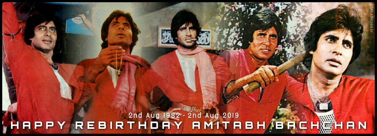 2nd August 1982 .. #HappyReBirthdayBigB <a href="/SrBachchan/">Amitabh Bachchan</a> ❤
