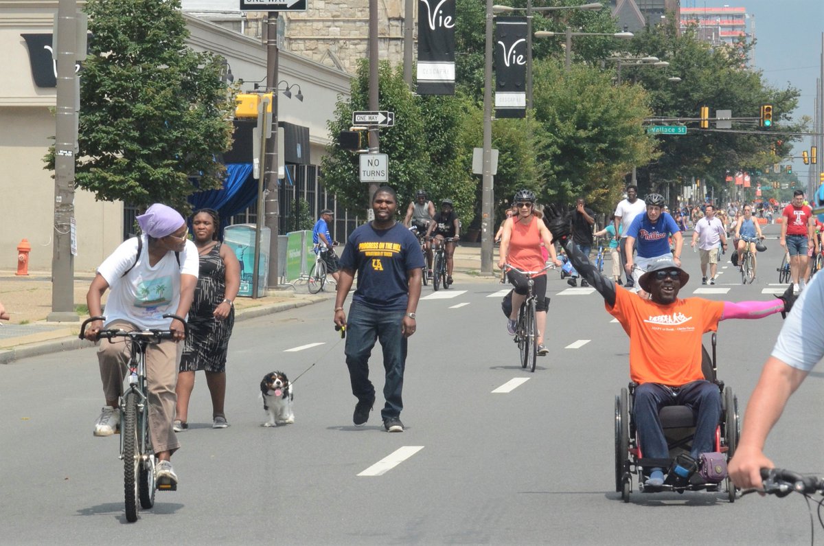 Philly takes North Broad Street back 
This Saturday, Aug 3rd, 8am-1pm
phillyfreestreets.com #phillyfreestreets 
<a href="/PhillyFreeSts/">Philly Free Streets</a> <a href="/PhillyOTIS/">Office of Transportation & Infrastructure Systems</a> <a href="/FeetFirstPhilly/">Feet First Philly</a> <a href="/bcgp/">Bicycle Coalition of Greater Philadelphia</a>