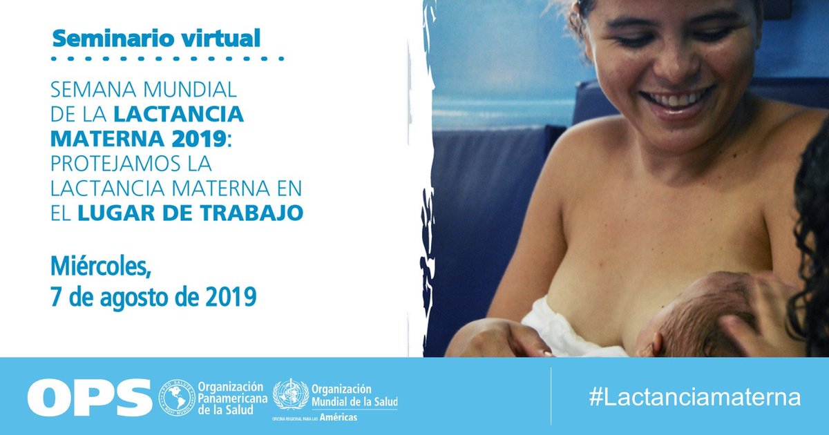 opsomsuruguay's tweet photo. ¿Estás lista/o para celebrar la Semana Mundial de la #LactanciaMaterna? 🤱🏼🤱🏽

👉 Conéctate el 7 de agosto al seminario web sobre cómo proteger la 🤱🏾 en el trabajo.

⏰13 pm de 🇺🇾

👀:https://t.co/OCEy1IIpcK

✍️https://t.co/5aFEoYKyob 

#SMLM2019 #SaludParaTodos https://t.co/pRhjfddCrO