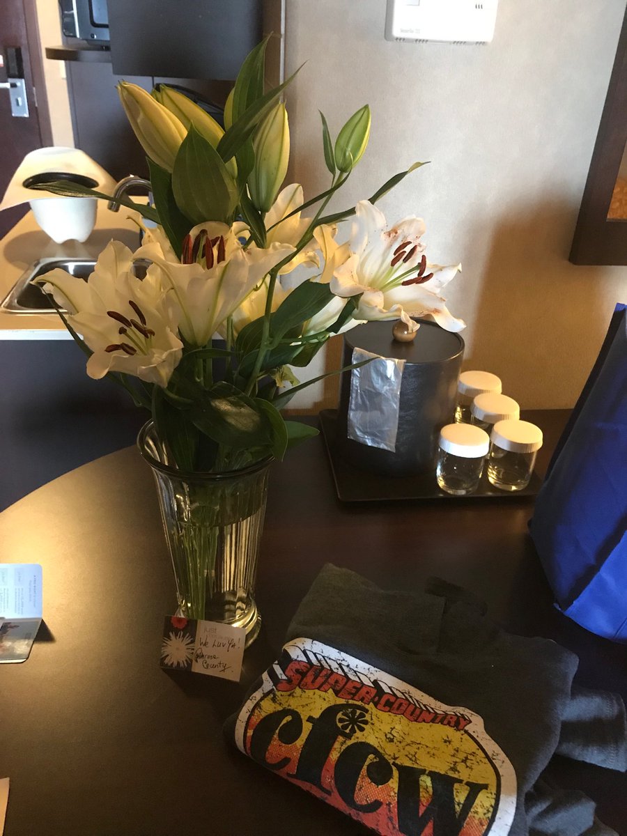 jackieraecfcw's tweet photo. Thank you @CamroseCounty for the flowers! Luv you too! Great gift from @theBVJ Parade. Brightens up my home for the next 4 days! #smellsnicetoo https://t.co/z4JgD8qjIH