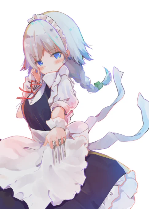 イラリクで東方の咲夜を描いた〜線画とか変えてみた 