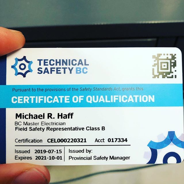 Finally got my updated certification in the mail. I like the sound of “Master Electrician” #electrician #electrical #fsr #electricalcontractor #vancouverelectrician #quality #castleelectric #readyforanythingalmost #newman #customhomes #renovations #resid… ift.tt/2MGf1ar