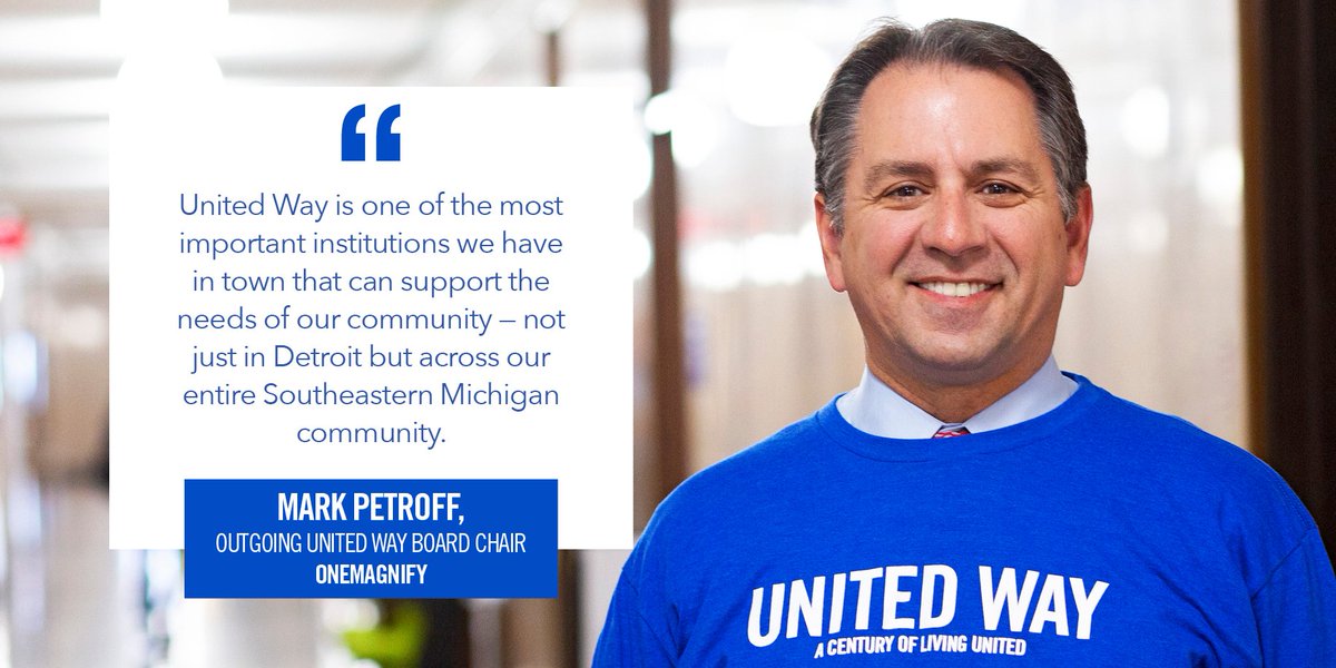 UnitedWaySEM's tweet photo. We are so grateful for board member Mark Petroff! Mark is CEO and President of @OneMagnify and has served seven years on United Way SEM's board, including time as board chair. He and his company are also amazing supporters of our #RunUnited @freepmarathon team!

#LiveUnited https://t.co/sDoCZlH6fT