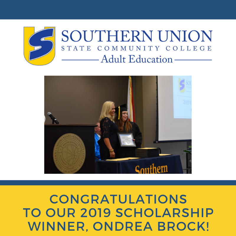 GEDSUSCC's tweet photo. Congratulations, Katie Swaim & Ondrea Brock! These hard-working graduates were the recipients of a full year scholarship at SUSCC. Katie also gave an amazing Valedictorian speech that left every single person in the audience inspired. #susccadulted #growthmindset #ged #hsdo https://t.co/7dZFziLbzD