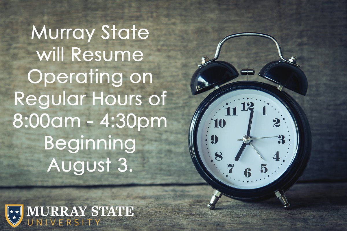 Msu Service Desk On Twitter Murray State Will Be Resuming Normal