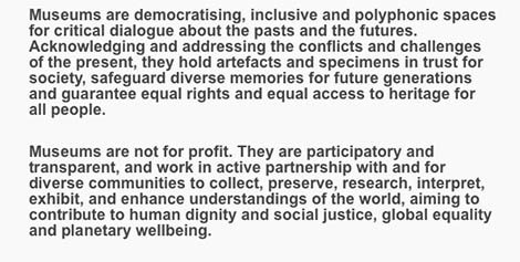 MuseumsAssoc's tweet photo. @IcomOfficiel Full definition here: https://t.co/XF8LQk7Bu6
